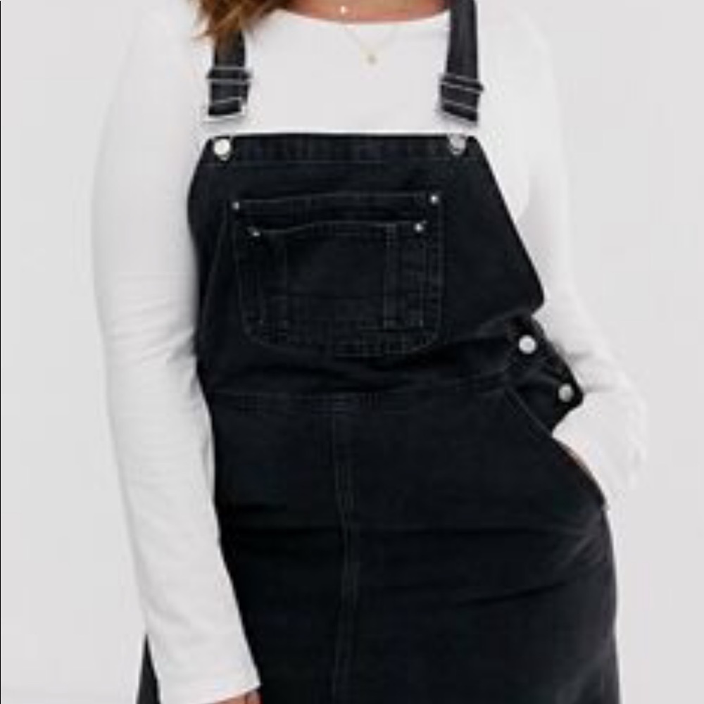 ASOS Design Curve denim overall dress